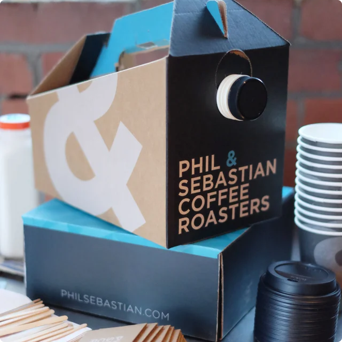 12-Cup Coffee Traveler box from Phil & Sebastian
